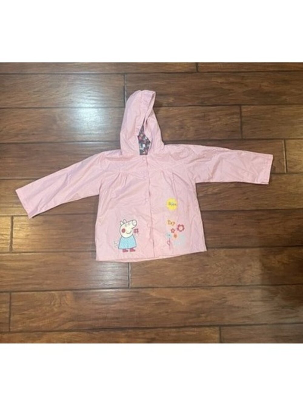 Girls Raincoat Size 8 Toddler  Pink Peppa Pig Generic Jacket Kawaii Whimsical
